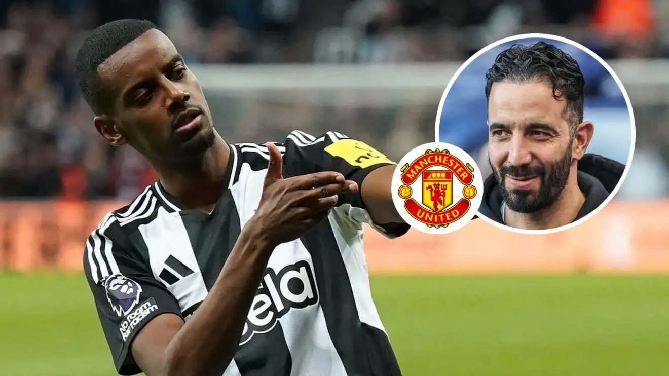 Manchester United make Isak 'decision' as Amorim rocked by 'bombshell' 1 Newcastle striker Alexander Isak doning Ruben Amorim and the Manchester United badge