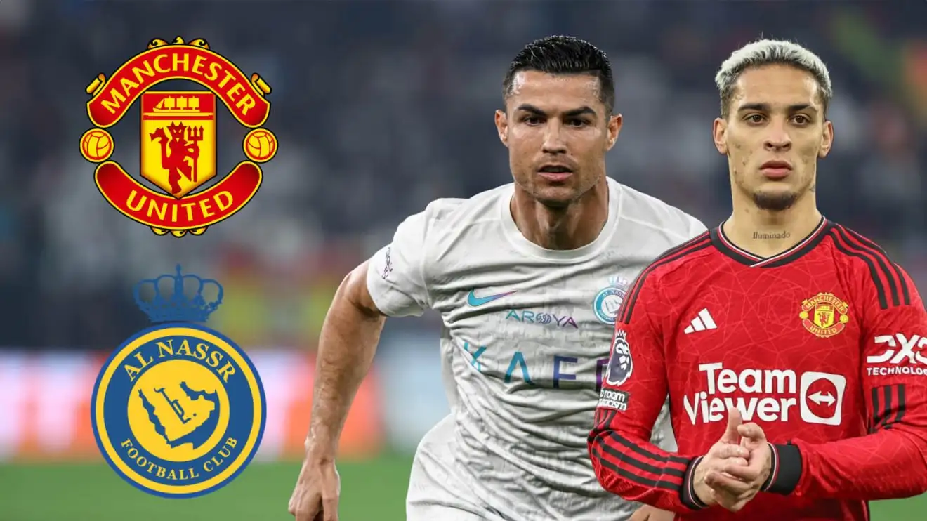 Man Utd receive 'offer' for flop as Cristiano Ronaldo wants him at Al-Nassr 1 Individual Utd winger Antony and Cristiano Ronaldo