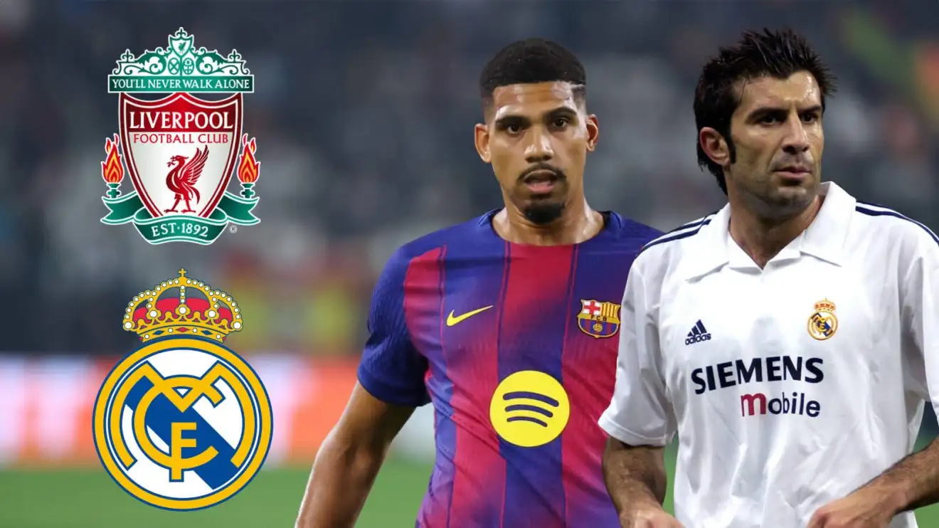 Barcelona president 'negotiating' with Liverpool for £35m star to avoid 'another Figo case' 1 Liverpool send target Ronald Araujo and also Luis Figo