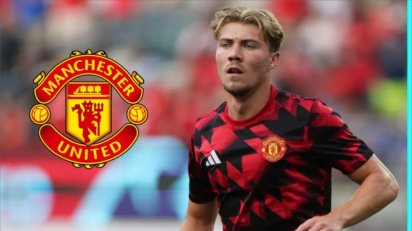 Rasmus Hojlund sets Man Utd exit terms as Serie A club 'intensifying' pursuit 1 Rasmus Hojlund and the Male Utd badge