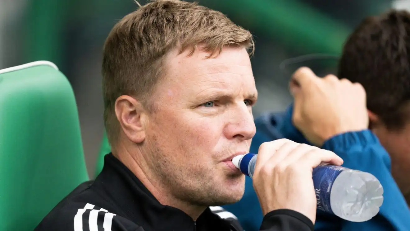 Newcastle 'WILL sign' Wissa amid 'informal talks' over £60m Jackson transfer 1 Newcastle head coach Eddie Howe sips aquatic during a match