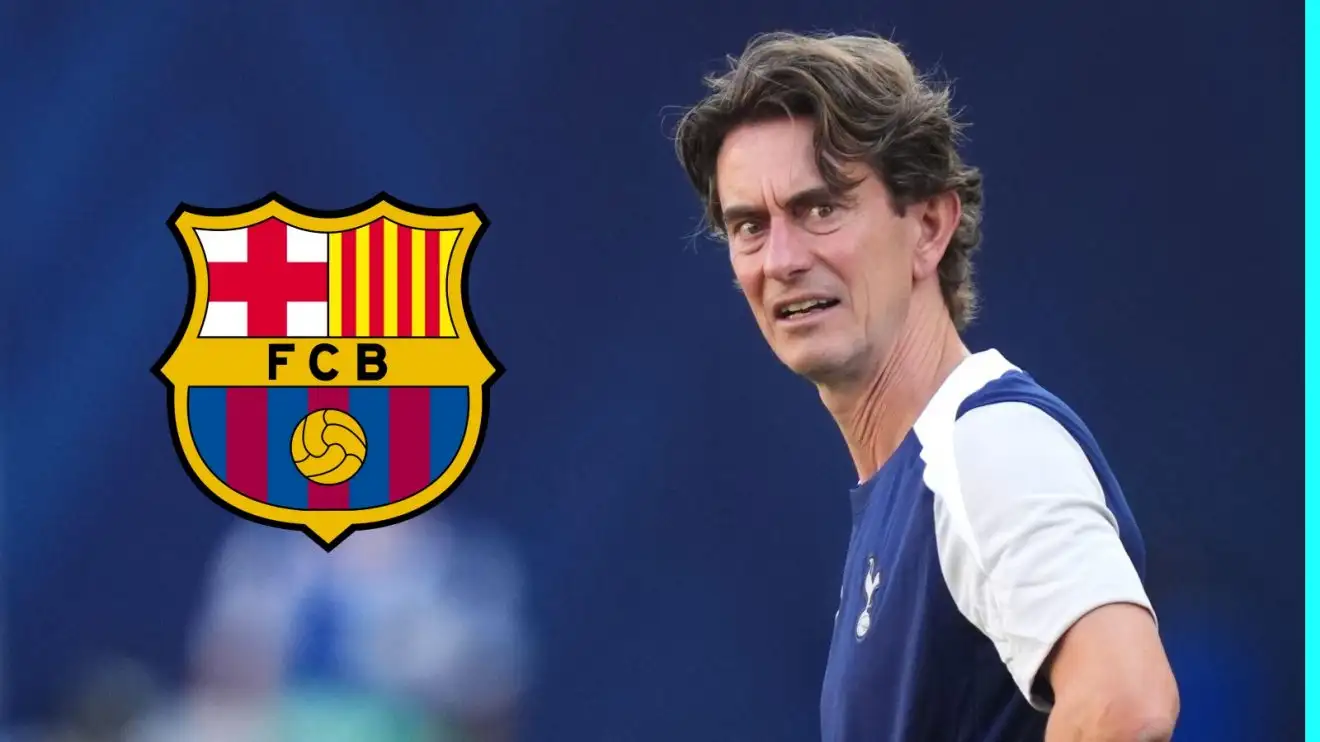 Tottenham target 'bombshell' Barcelona player to replace James Maddison 1 The Barcelona badge and Thomas Honest