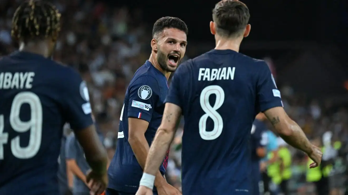 Newcastle put PSG forward 'back on the agenda' 1 PSG striker Goncalo Ramos celebrates his amaze