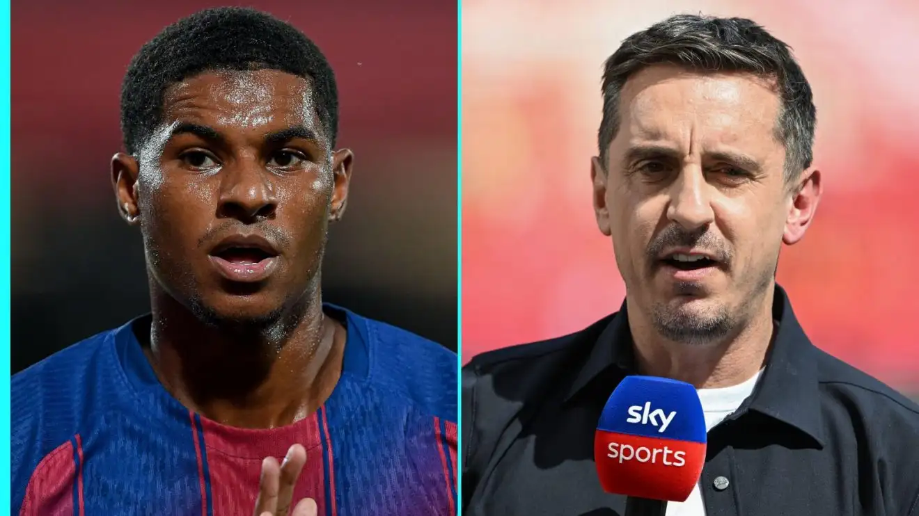 Neville brutally 'ignores' Rashford's criticism of Man Utd for one reason amid Barcelona warning 1 Marcus Rashford and also Gary Neville