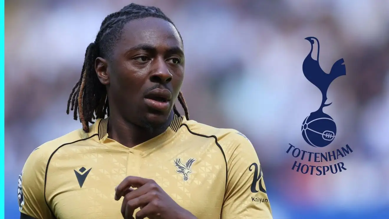 Eberechi Eze 'never been closer to joining Tottenham' ahead of £60m deal 1 Eberechi Eze through the Tottenham Hotspur badge