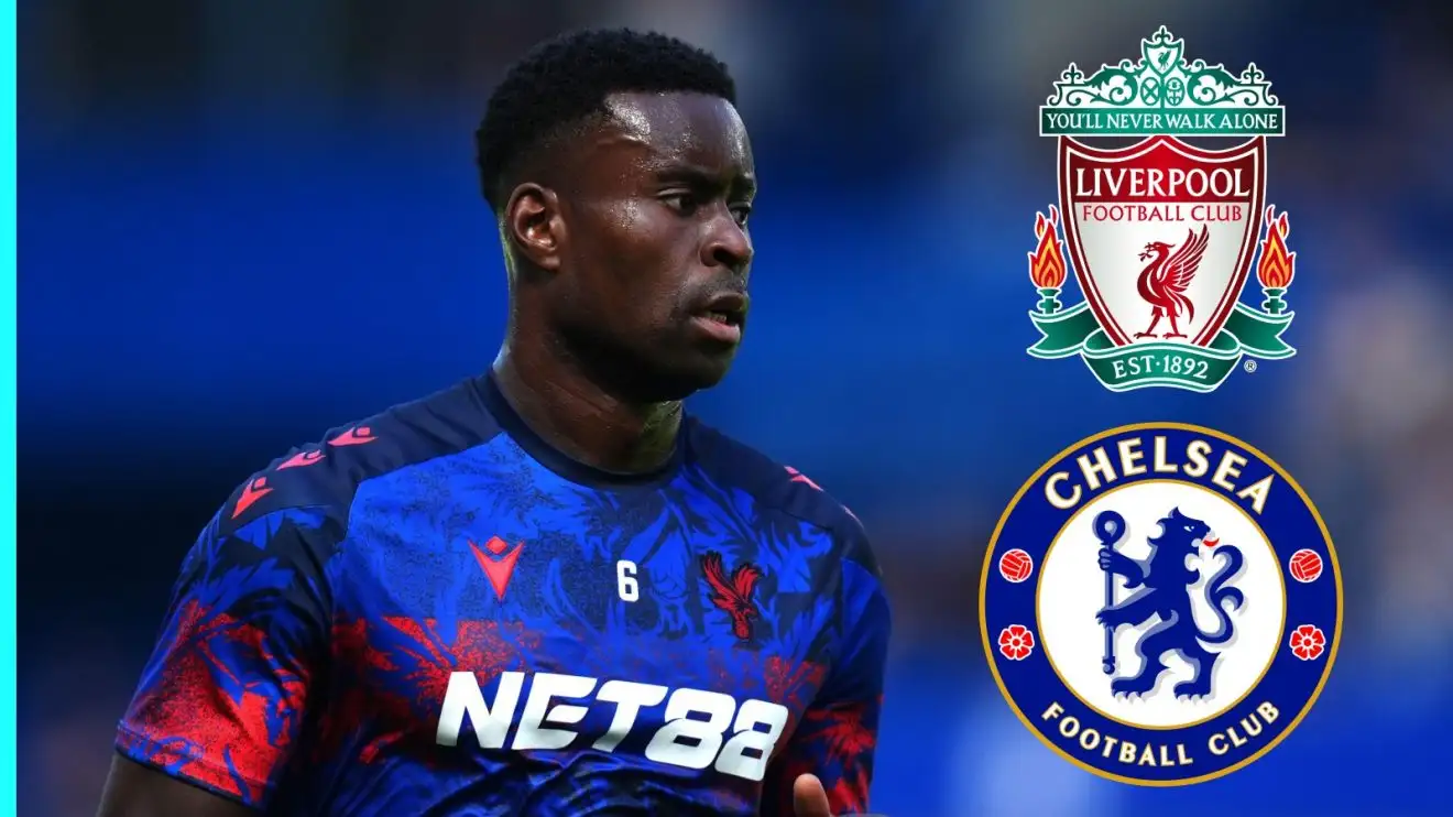 Chelsea urged to beat Liverpool to sign PL star as 'obvious choice' to replace key star 1 Marc Guehi with the Chelsea and Liverpool badges