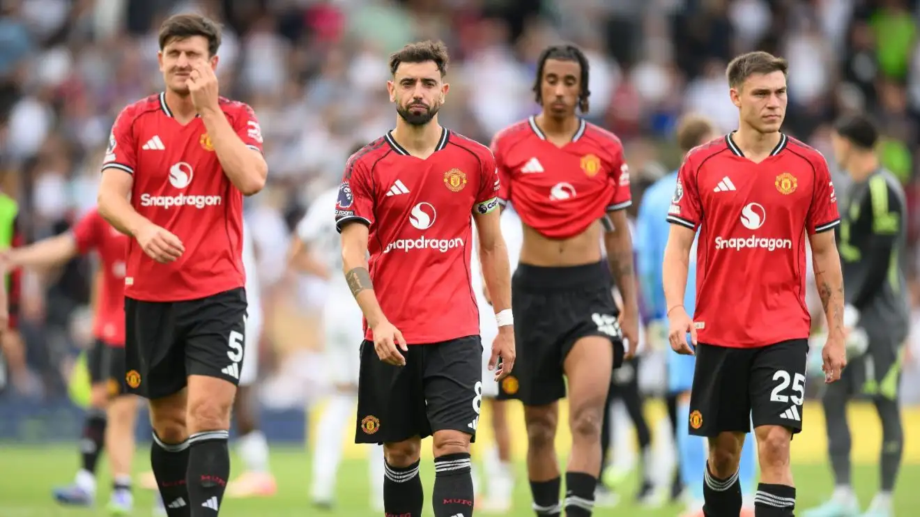 Ruben Amorim urged to sell Bruno Fernandes or face Man Utd sack - Football365 1 Bruno Fernandes among dejected Male Utd players