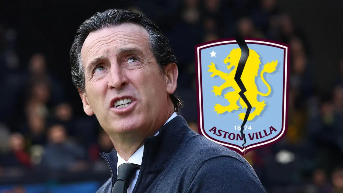 One Aston Villa reason behind 'major issue' revealed as Villans stars 'unhappy' amid 'fighting' 1 Unai Emery wearing fractured Aston Suite badge.