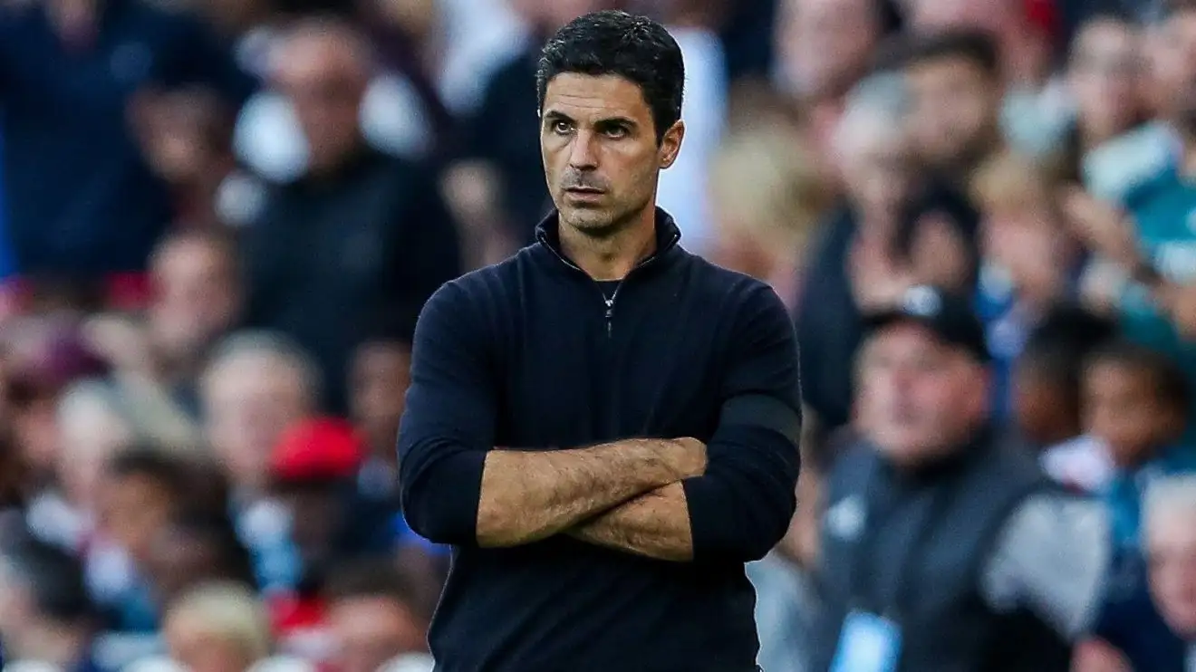 'It will be weeks' - Arteta's injury update on Odegaard, Saka, Havertz pre-Liverpool 1 Mikel Arteta crosses his arms as he watches Arsenal vs Leeds from the sidelines