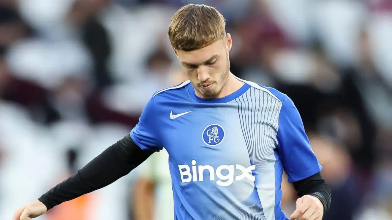 Chelsea: Maresca confirms Palmer status for Fulham clash, references Garnacho 1 Cole Palmer warms up for Chelsea at the London Arena