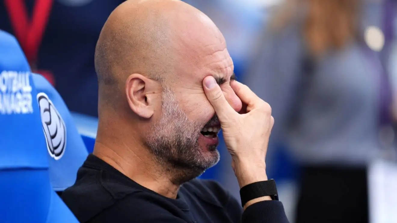 Guardiola says Man City forgot most basic aspect of football in Brighton loss 1 Male Metropolitan void employer Pep Guardiola appearances dejected