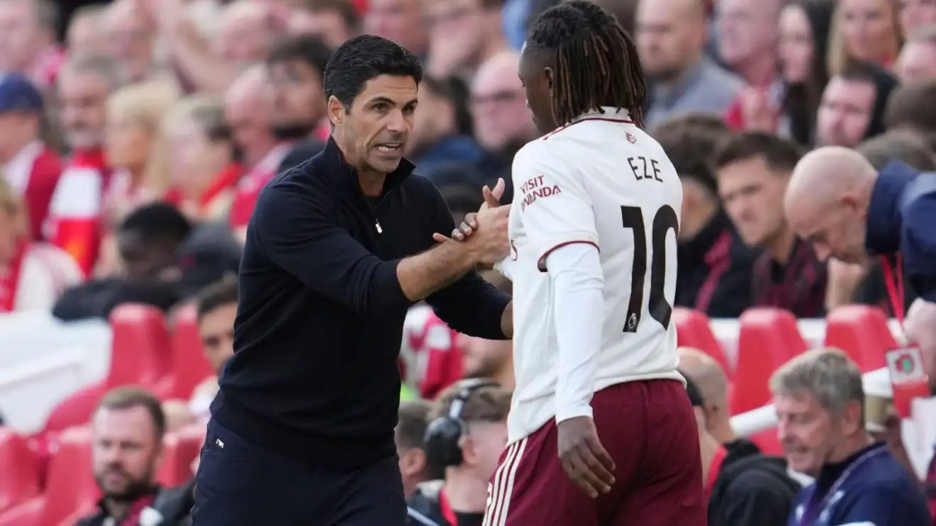 Arsenal brutal axe of Arteta starter inevitable for two clear reasons as 'hell of a player' emerges 1 Mikel Arteta and Eberechi Eze