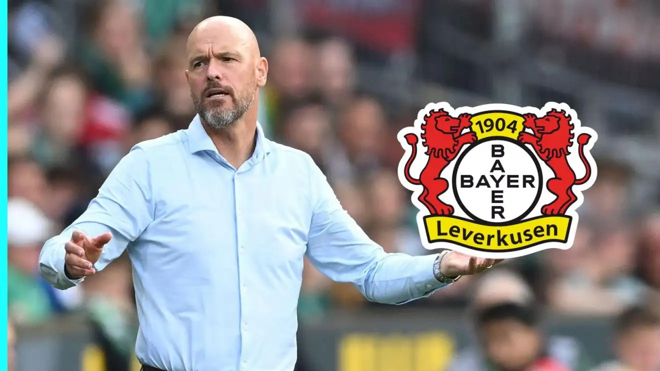 Former Man Utd boss Erik ten Hag sacked by Bayer Leverkusen after just three games 1 Erik 10 Hag through the Bayer Leverkusen badge
