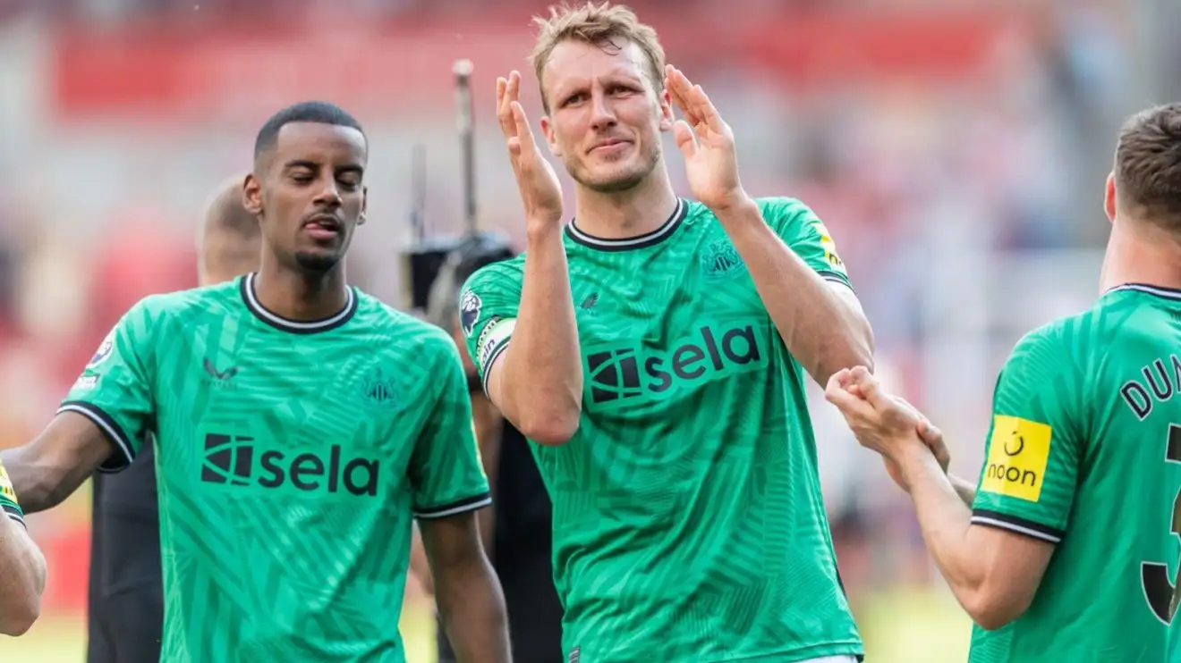 Newcastle fans fume after Gordon, Botman send Isak good-luck messages 1 Newcastle United players Dan Burn and Alexander Isak after a suit