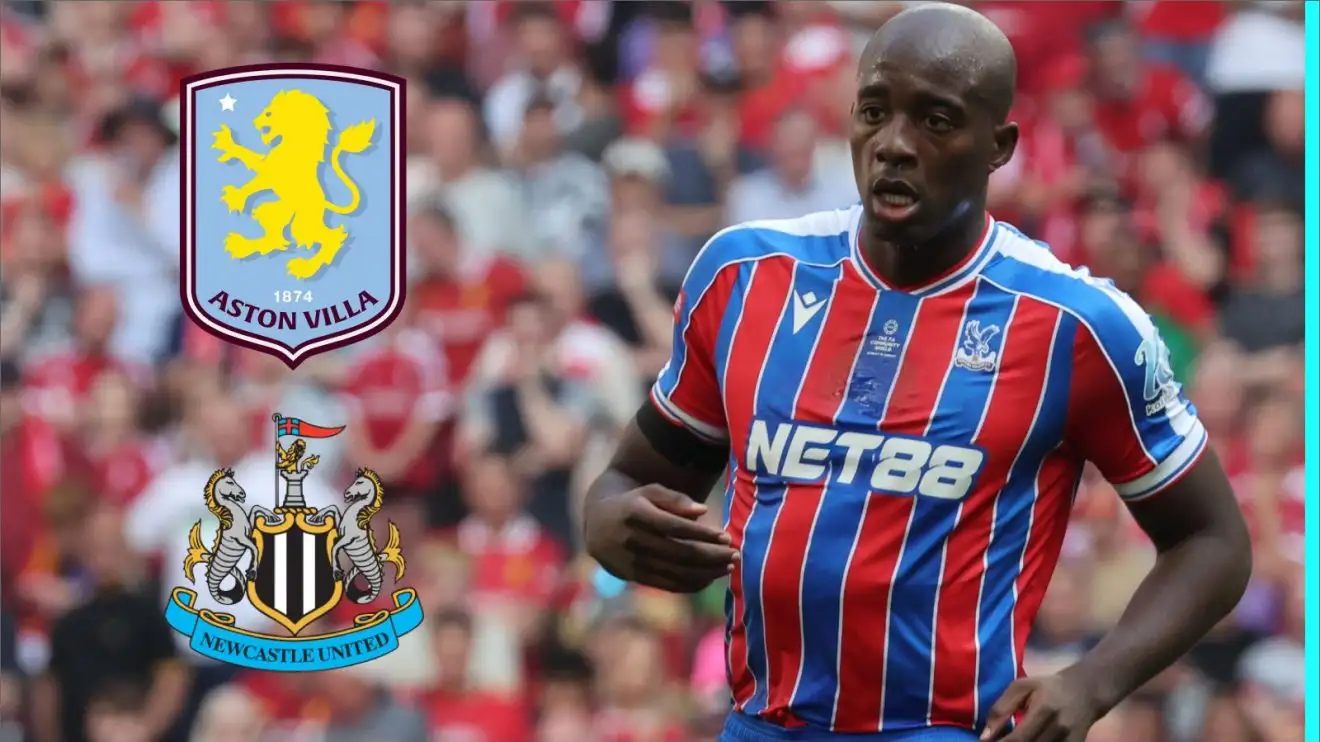 Aston Villa and Newcastle eye Crystal Palace star as Leeds plot ambitious move 1 Aston Villa and also Newcastle badges, Jean-Philippe Mateta