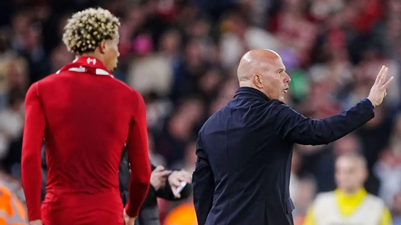 Liverpool striker Hugo Ekitike is a 'tall, lanky tot' 1 Hugo Ekitike and also Arne Slot