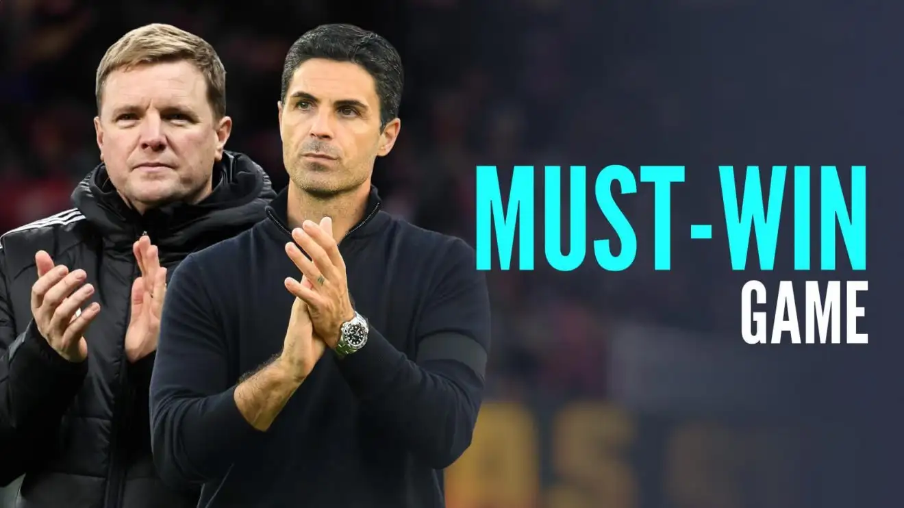 Merson says Arsenal could surrender Premier League title to Liverpool this weekend 1 Mikel Arteta and Eddie Howe through the message MUST-WIN GAME