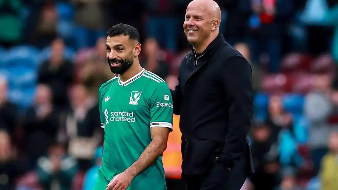 Liverpool set to 'submit historic offer' to replace key Reds star who 'will leave next summer' 1 Liverpool height mutts Arne Slot and Mohamed Salah after a win