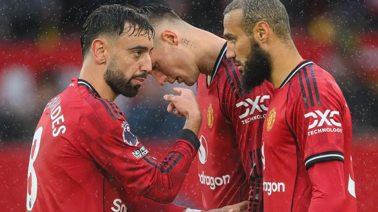 Bruno Fernandes to Saudi Arabia back on with Man Utd braced for January interest 1 Guy Utd captain Bruno Fernandes and Noussair Mazraoui throughout a match