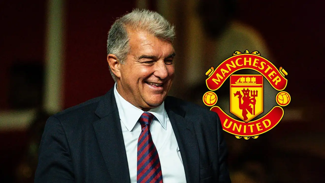 Barcelona president Laporta left 'stunned' by £26m Man Utd transfer: 'It's a genuine bargain' 1 Barcelona president Joan Laporta and Male Utd loanee Marcus Rashford
