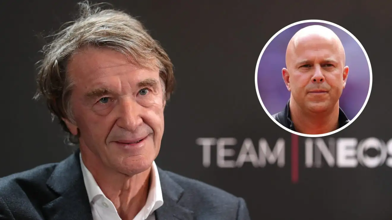Man Utd co-owner Sir Jim Ratcliffe and Liverpool boss Arne Slot