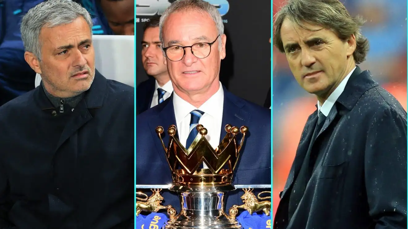 Jose Mourinho, Claudio Ranieri, Roberto Mancini.