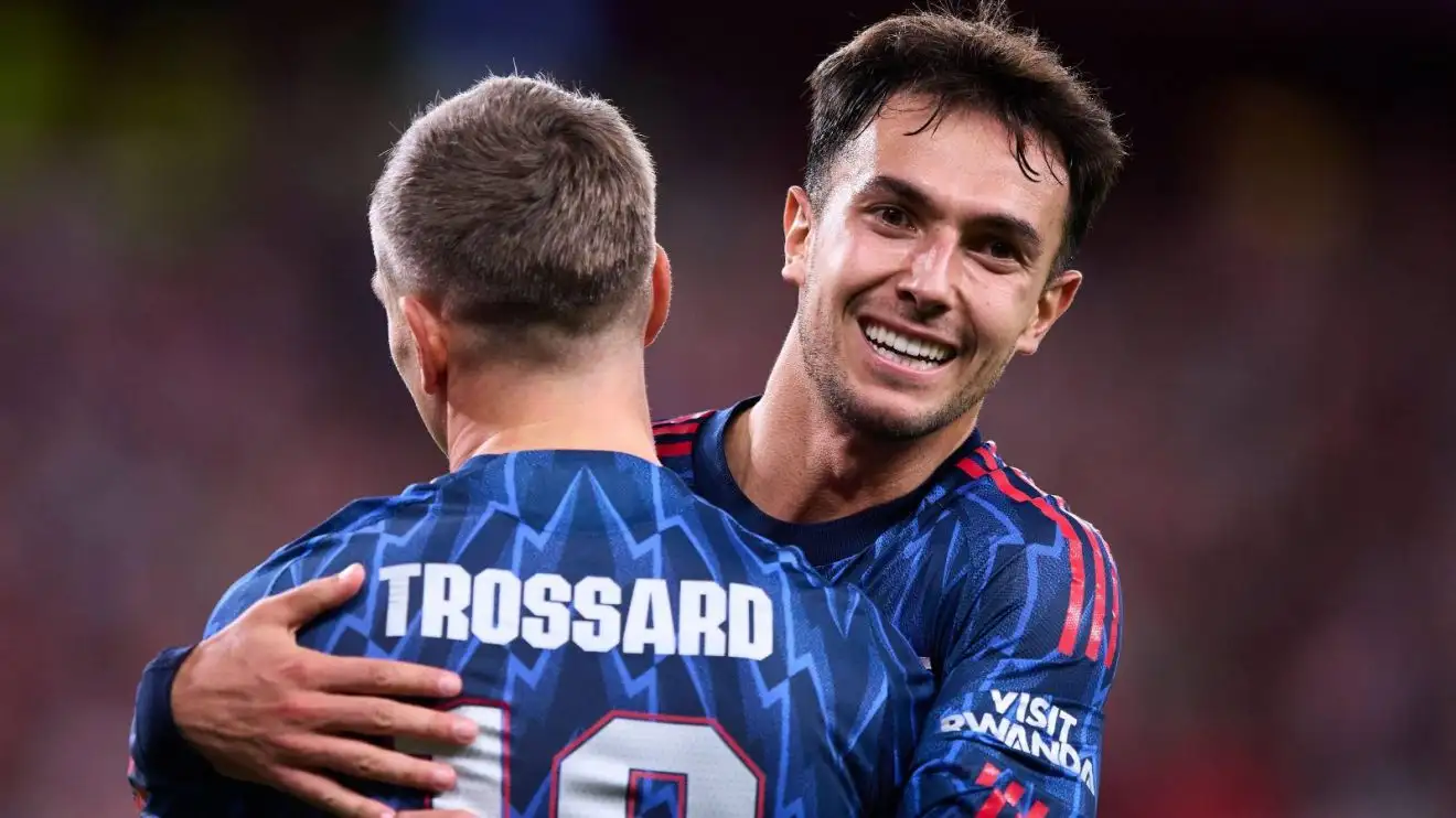 Martin Zubimendi picking Arsenal over Real Madrid underlines Mikel Arteta's incredible work 1 Arsenal midfielder Martin Zubimendi celebrates wearing Leandro Trossard