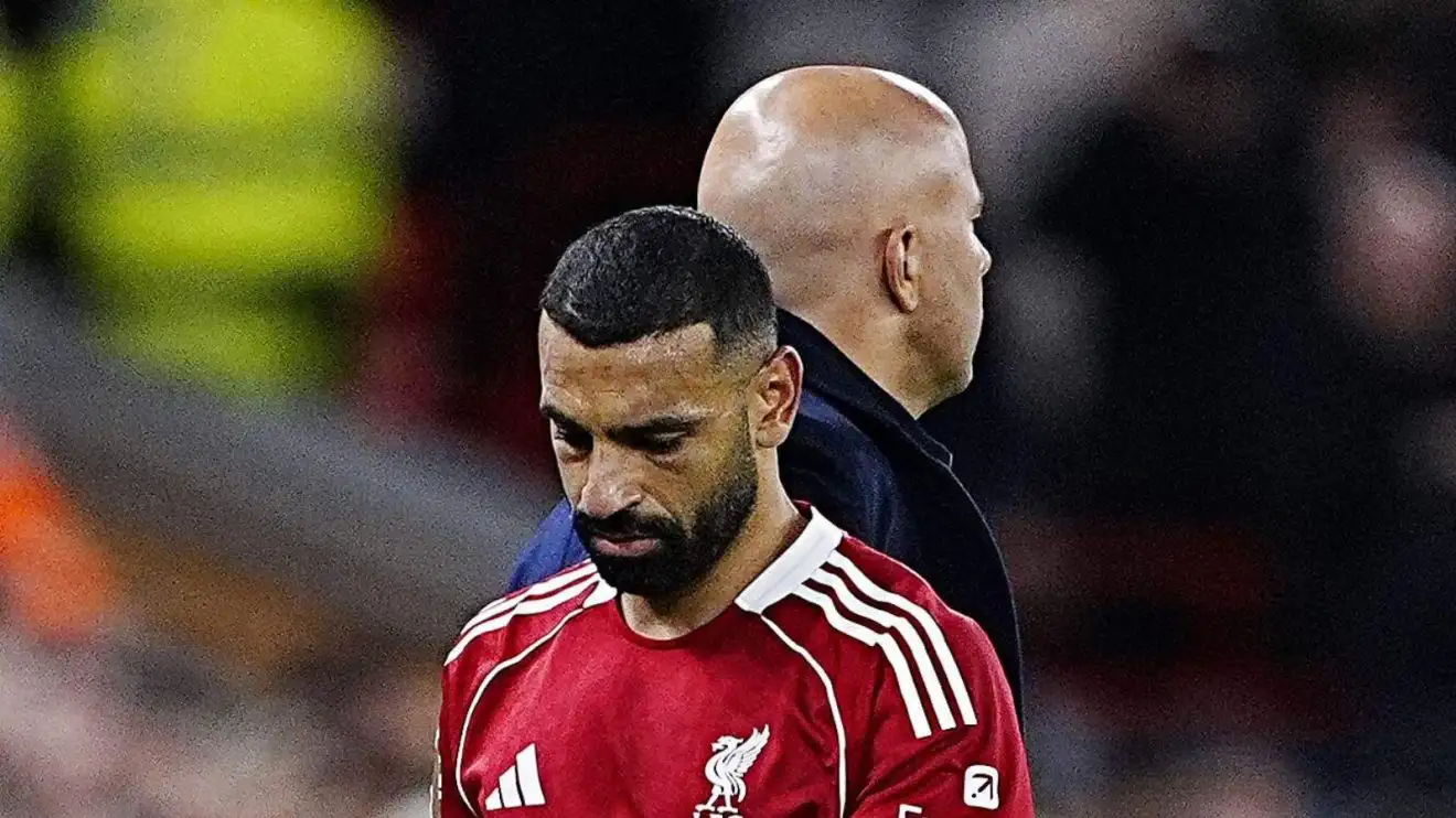Liverpool duo Mohamed Salah and Arne Slot