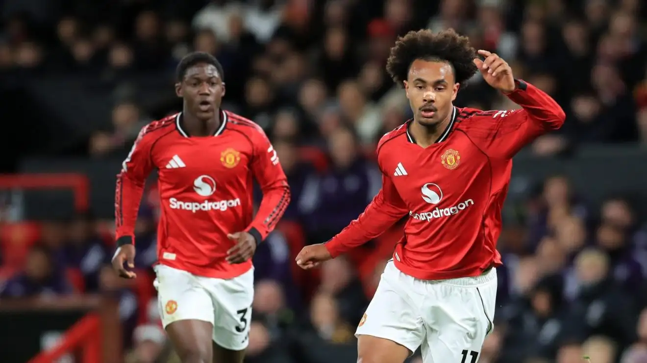 Man Utd U-turn sees Amorim 'block' two January exits to give them 'key roles' in team 1 Guy Utd duo Joshua Zirkzee and Kobbie Mainoo