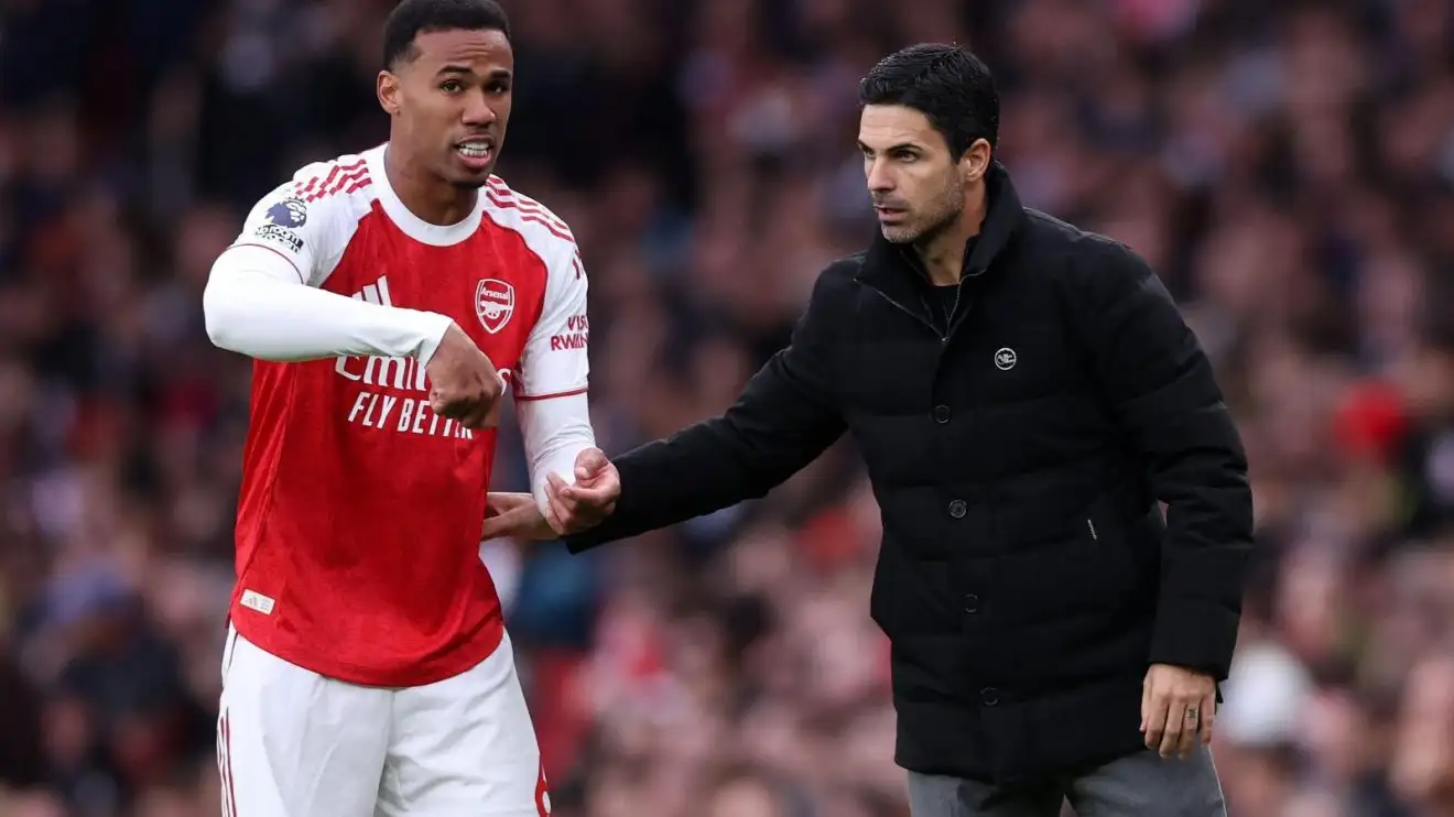 Set-pieces are Arsenal's not-so-secret weapon - not Arteta's whole identity 1 Arsenal manager Mikel Arteta and also Gabriel during a match