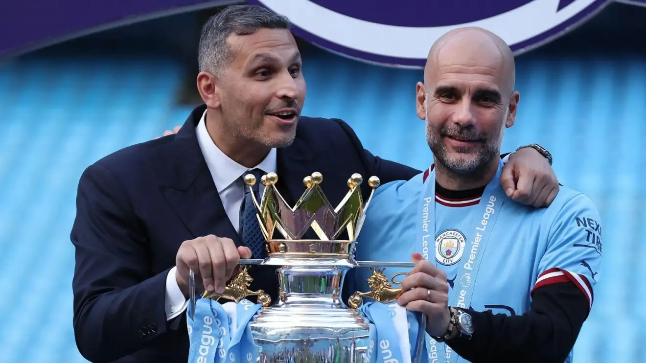 The reason why Man City's FFP verdict will be a fine rather than relegation 1 Khaldoon Al Mubarak and also Pep Guardiola