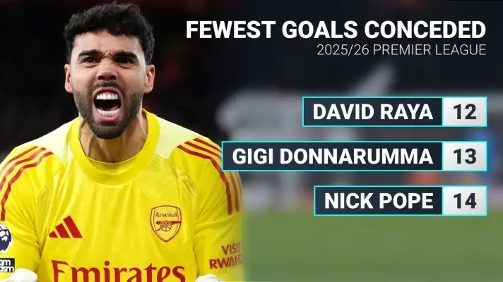 David Raya (Arsenal) stats graphic