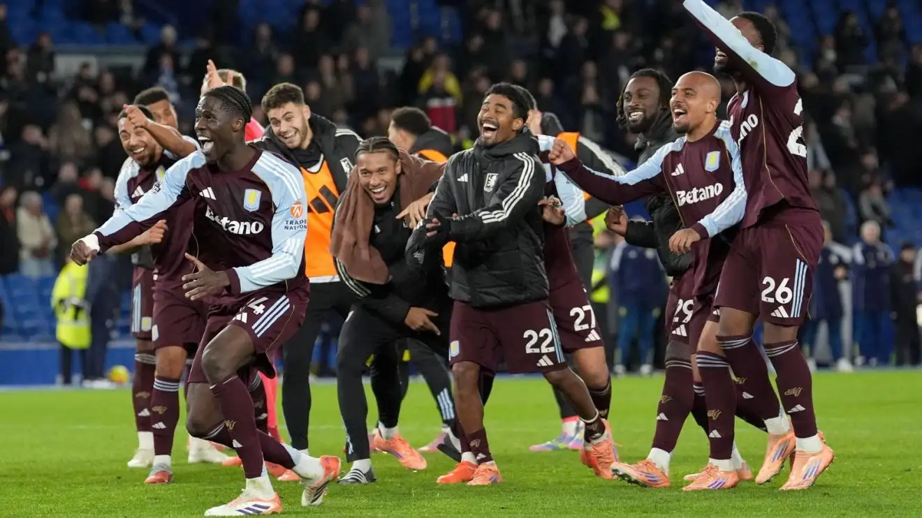 Aston Villa celebrate being brilliant