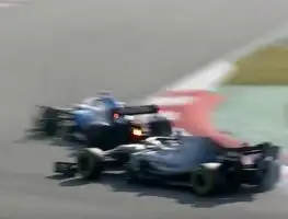 Close one! Hamilton’s near miss with Kubica…
