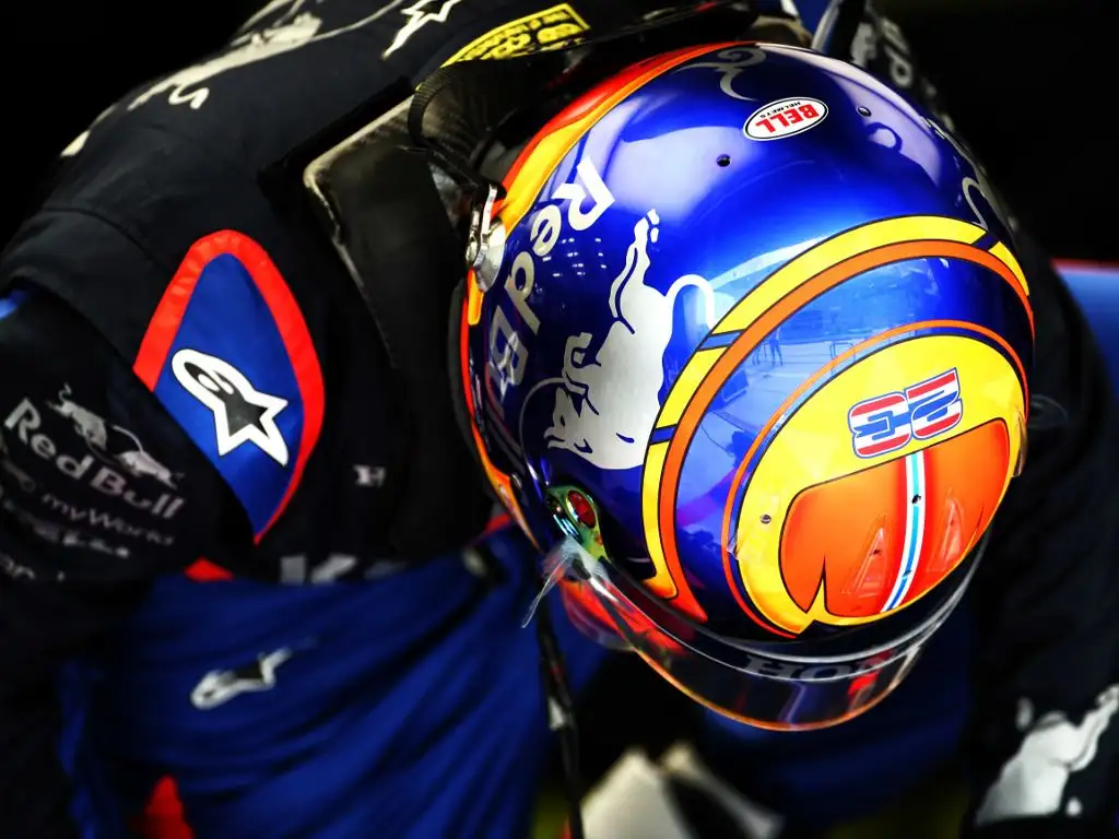 Alexander Albon head down helmet PA