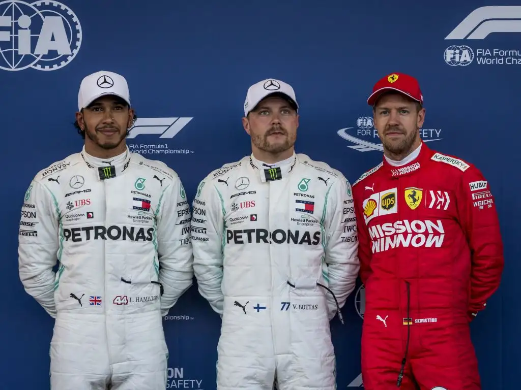 Top three qualifiers for the Azerbaijan Grand Prix.