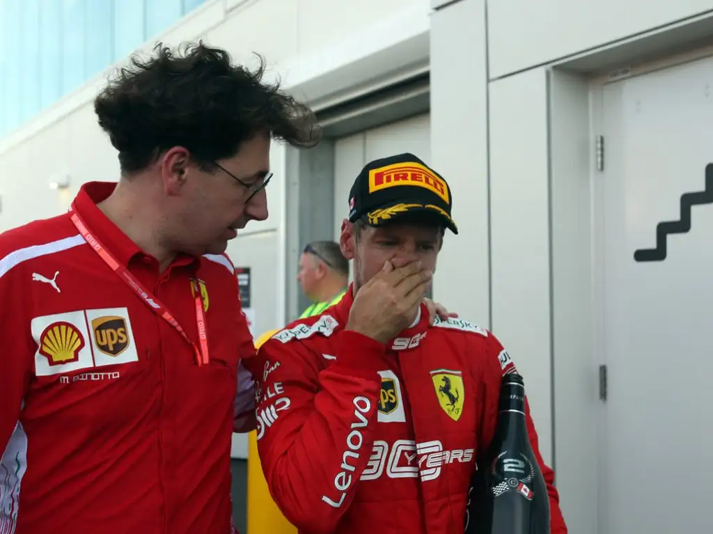 Sebastian-Vettel-and-Mattia-Binotto-PA-Ferrari
