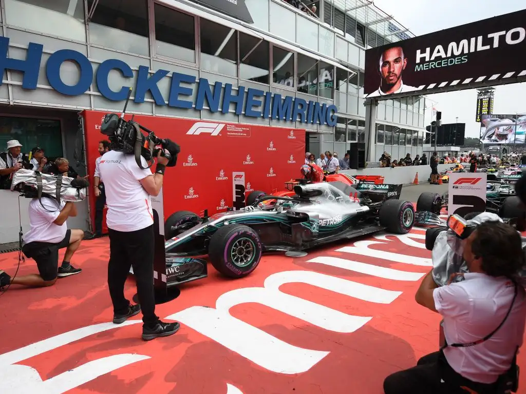 Lewis Hamilton after winning 2018 German Grand Prix.