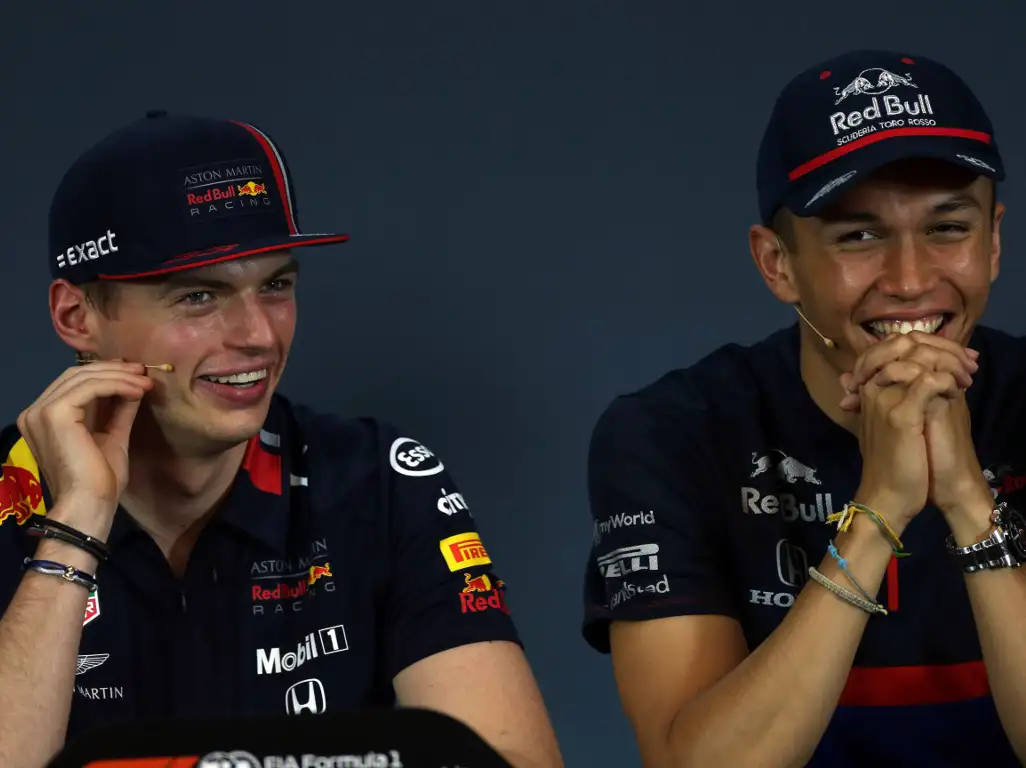 Max-Verstappen-and-Alexander-Albon-pre-break-PA