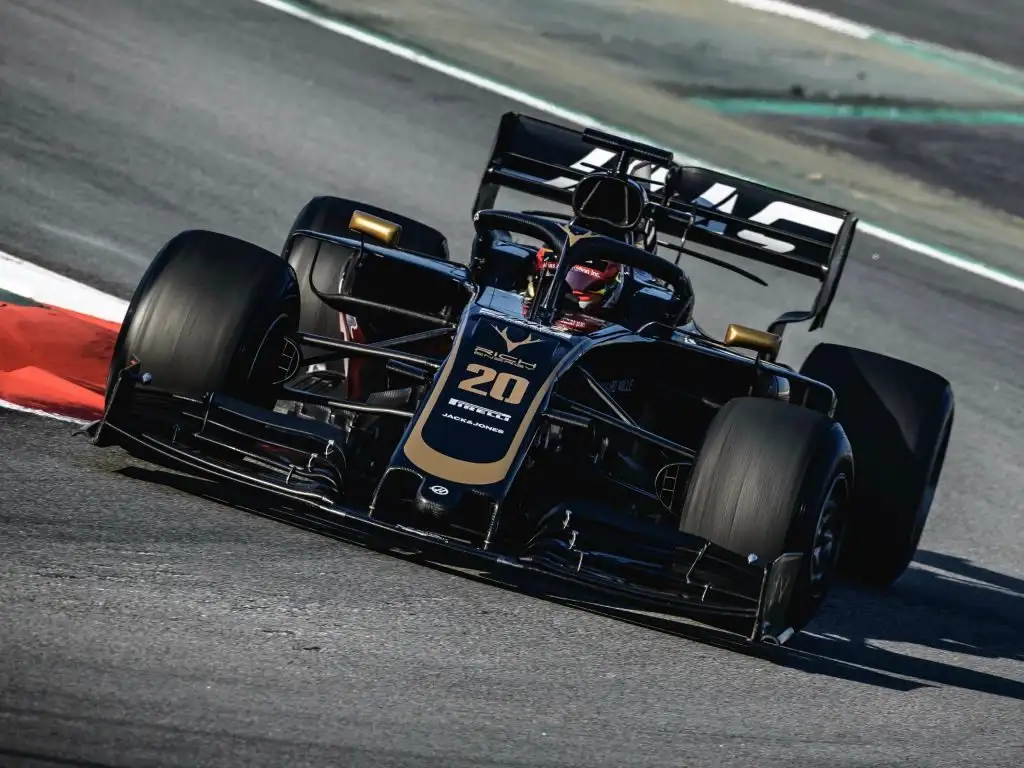 Kevin Magnussen in a Haas