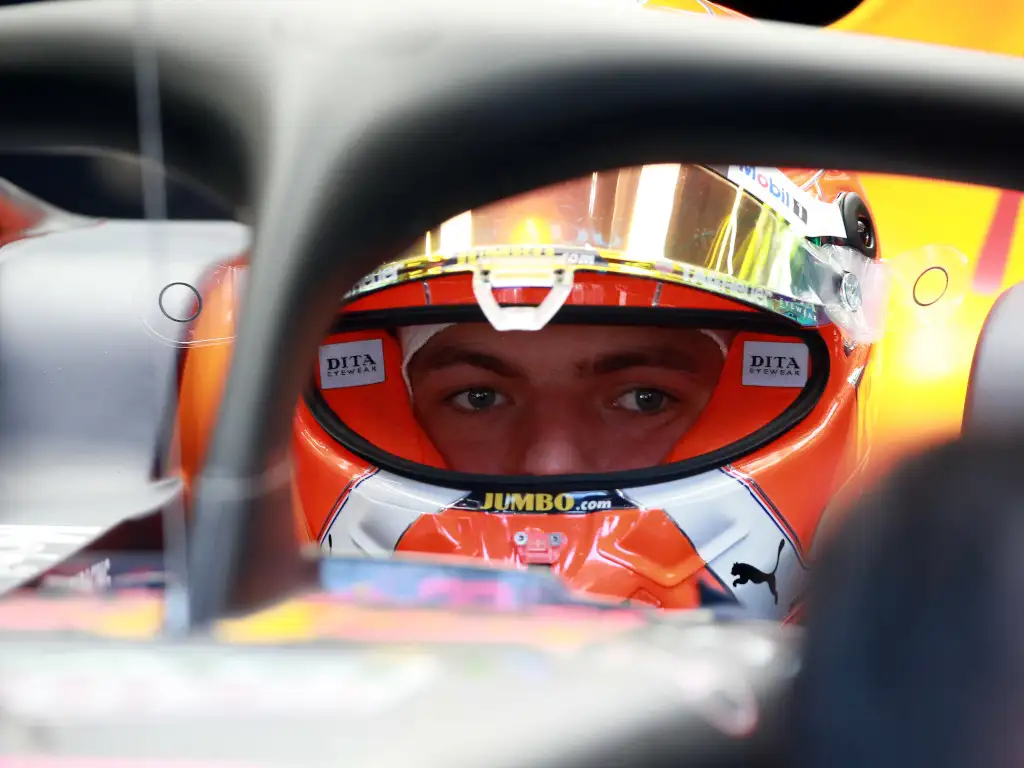Max Verstappen in the cockpit