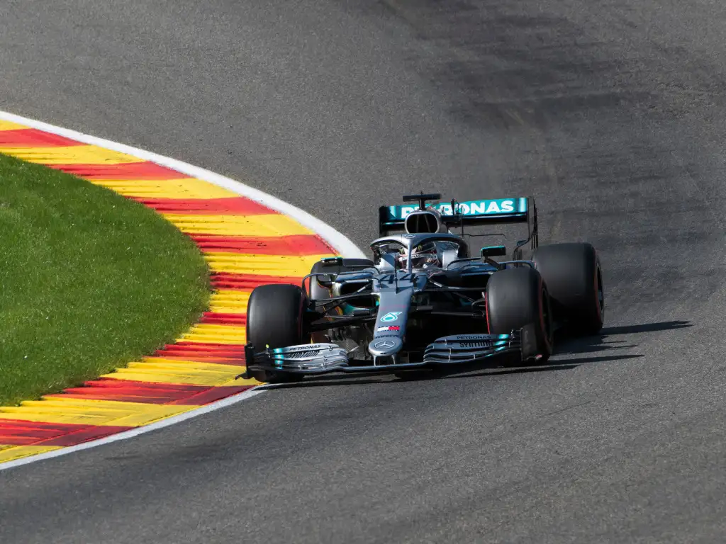 Lewis Hamilton in Mercedes action