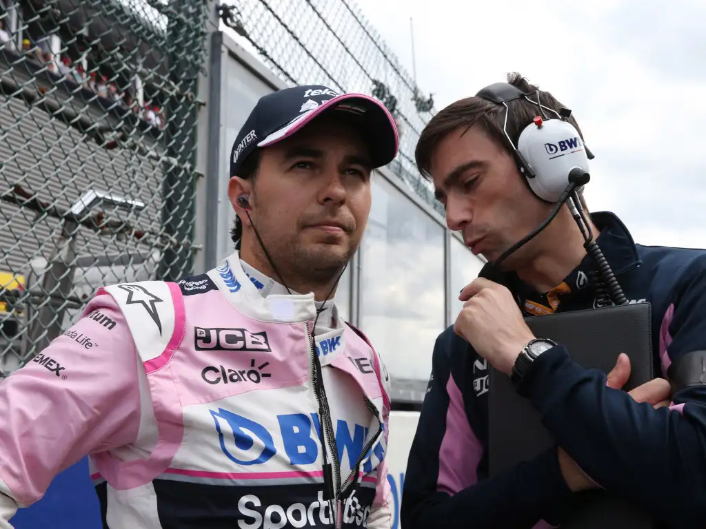 Sergio Perez talking tactics