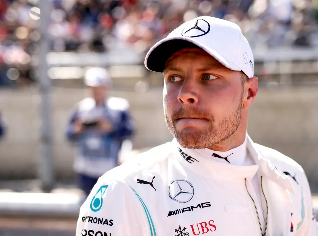 A serious Valtteri Bottas