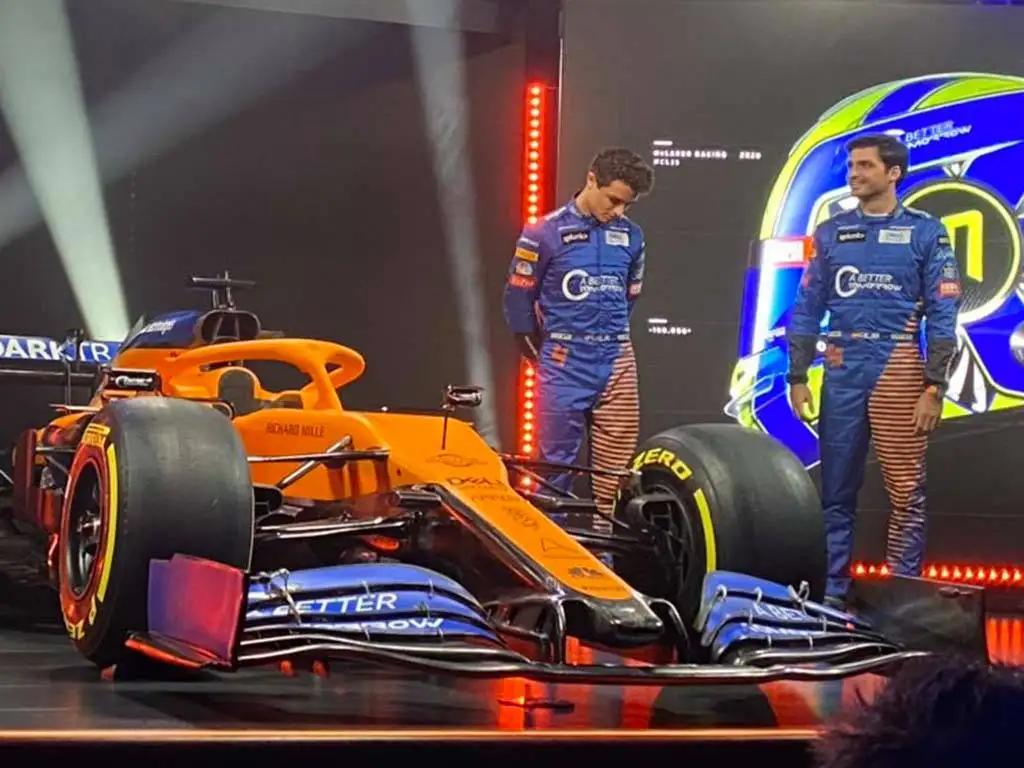 MCL35 takes to the track for the first time.