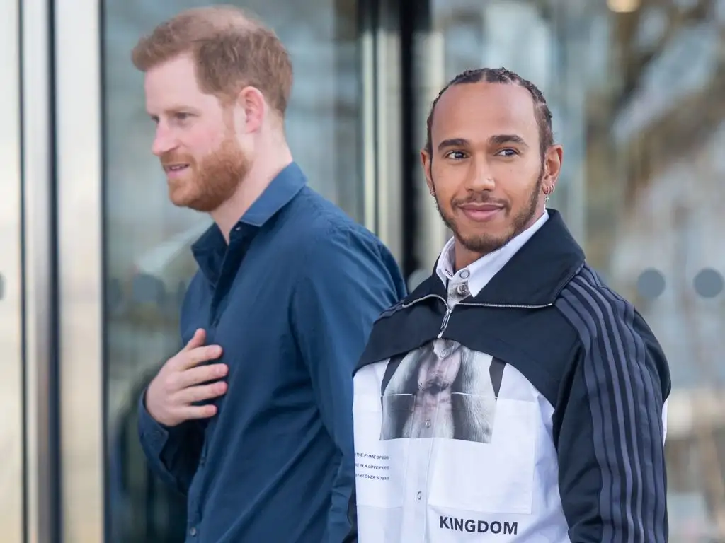 Lewis Hamilton and Prince Harry open new Silverstone museum.