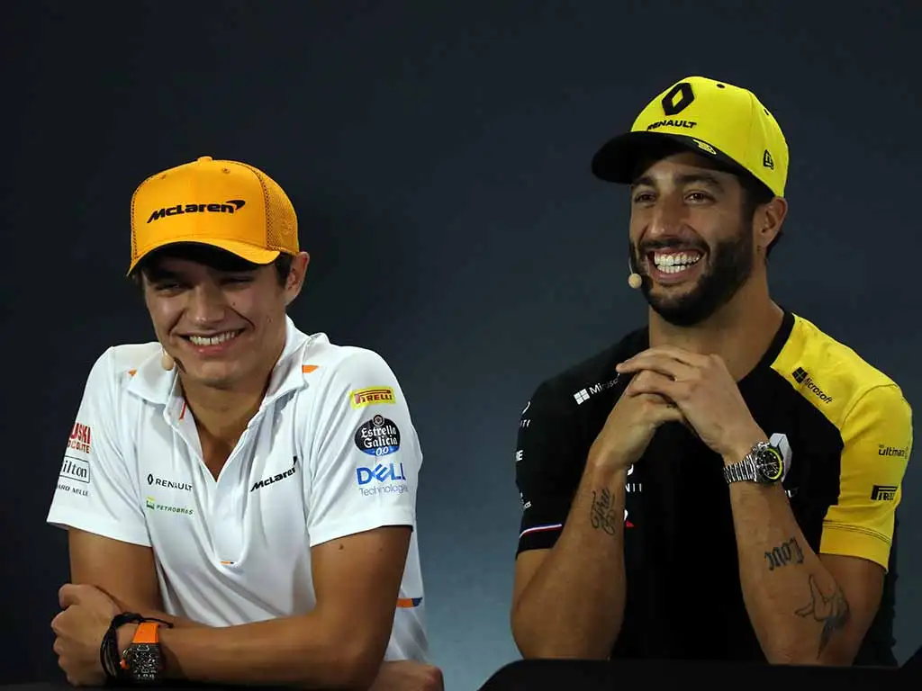 Daniel Ricciardo and Lando Norris