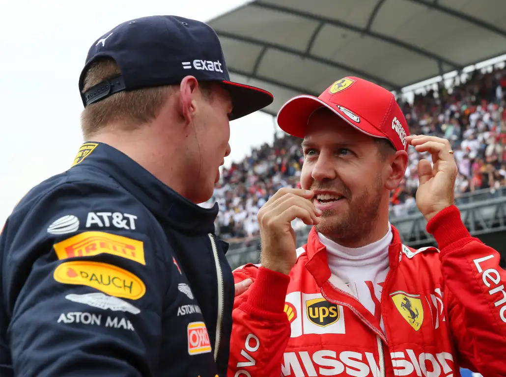 Max Verstappen and Sebastian Vettel