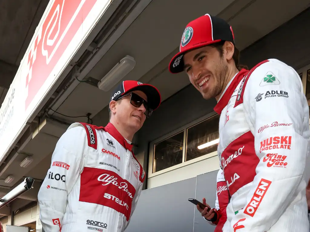 Antonio Giovinazzi and Kimi Raikkonen