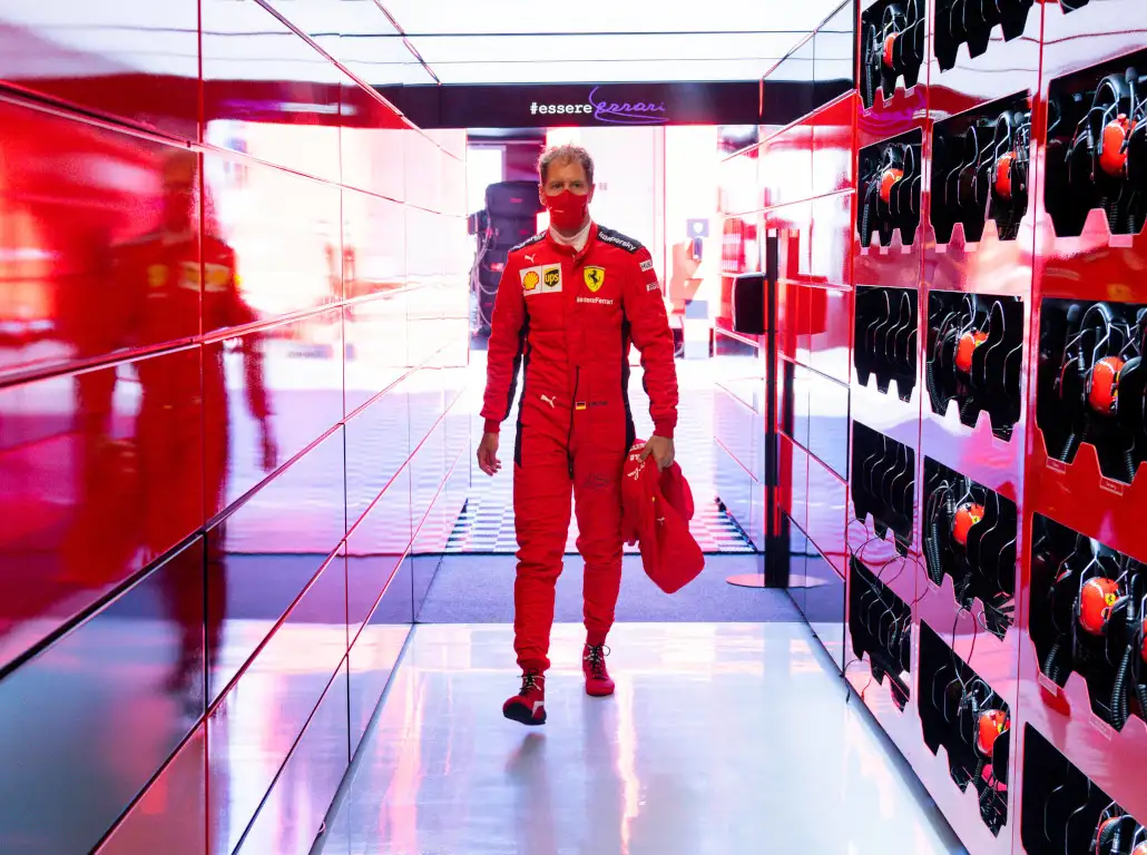 Sebastian Vettel Ferrari garage